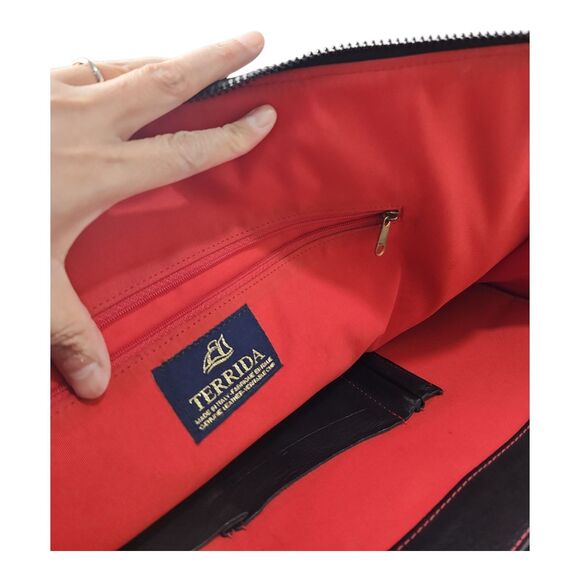 Tangaroa Venezia Terrida Brown leather Large tote bag made in Italy EUC Elegant - Picture 3 of 13